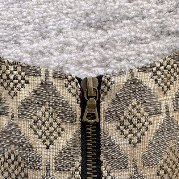 Jenni Kayne Green and Gold Sleeveless Mini Dress Size 6 - Picture 4 of 7